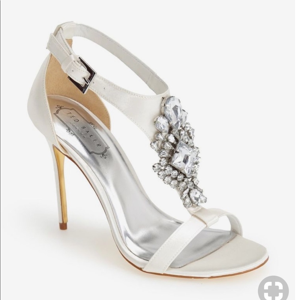 Ted Baker white embellished hills